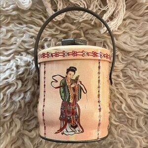 Vintage England Murray Allen Handled Tin Asian Chinese